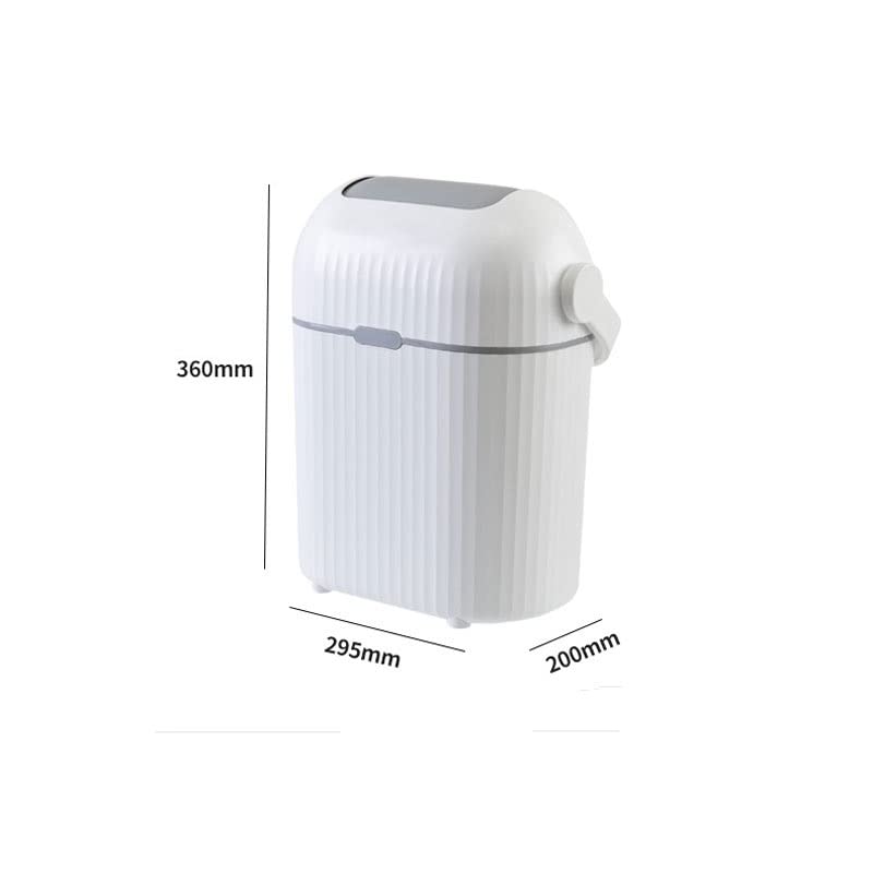 Zhaolei portátil shake tampa anti-odor lixo selado lata doméstica banheiro quarto alça de vedação de plástico balde de armazenamento