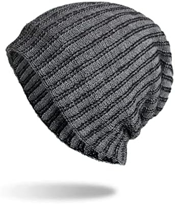 Chapéus de malha de Guangyuan para homens mais quentes aconchegantes de tweed tweed gorro de chapéu de chapéu de algodão chapéu grosso de gorro de neve caveira