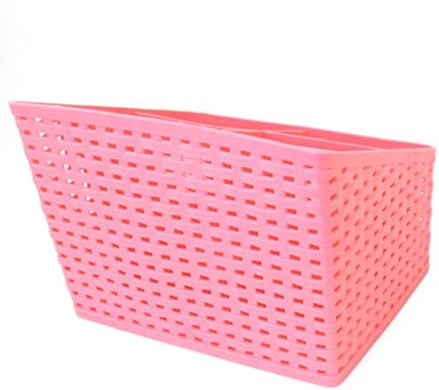 QTQGOITEM 5 Slots Slots Cozinha de cozinha Plástico Caixa de armazenamento de banheiros Casca de estojo rosa