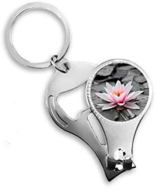 Flores rosa Vermelho Lotus Art Deco Gift Fashion Nipper Ring Ring Key Chain Bottle Abridor de garrafa Clipper