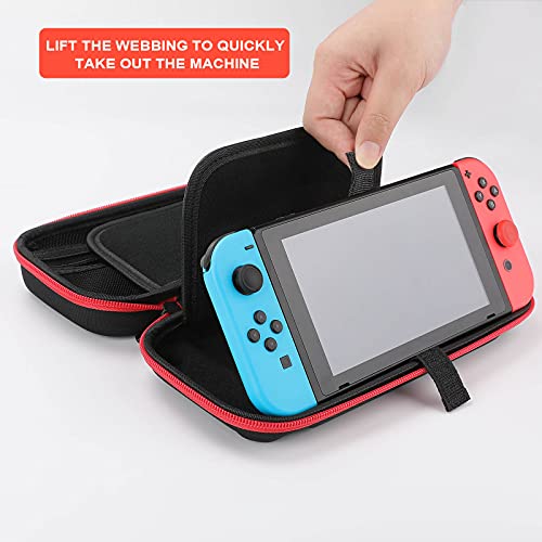 LGBT Rainbow Heart Travel Transporting Case Tote Bag para Nintendo Switch Acessórios mantém 20 bolsa de cartas de jogo