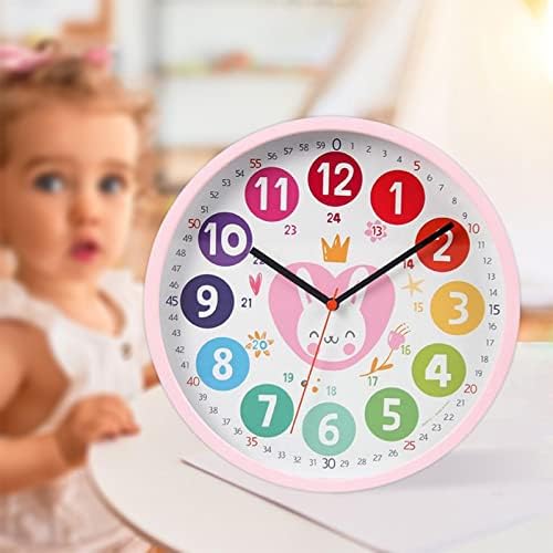 UGPLM 10 Tendo o tempo ensinando o relógio de relógio de relógio de parede crianças, coelho