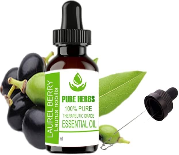 Ervas puras Laurel Berry Pure & Natural Therapeautic Grade Essential Oil 15ml
