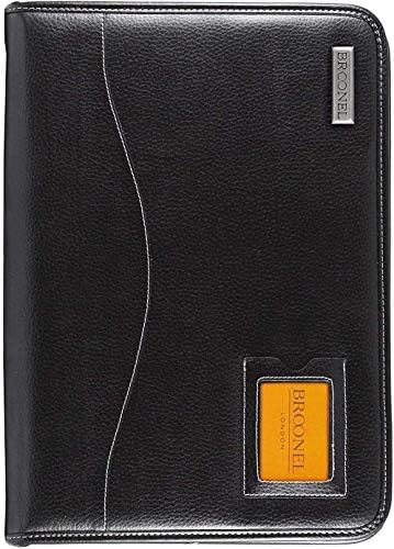 Broonel - Série de contorno - Caso de proteção de couro preto pesado - compatível com o HP Elitebook 820 G1 laptop Ultrabook de