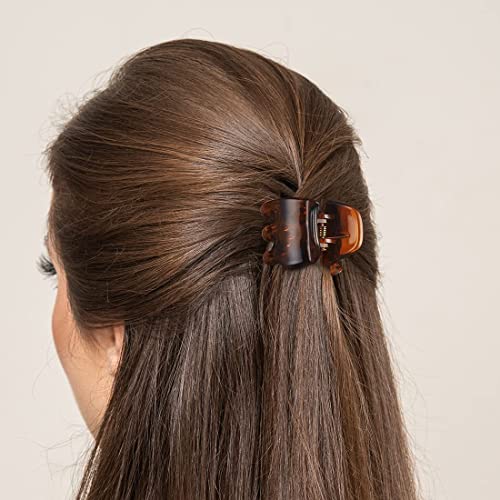 Clipes de garra de cabelo médio para mulheres garotas clipe de cabelo não deslizamento clipes de cabelo pequenos para acessórios de cabelo grossos 4pcs