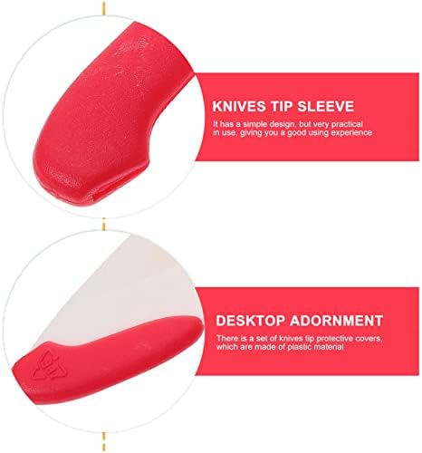 Faca de faca profissional de quintal 50pcs ponta de faca protetor de faca plástico tampa de ponta vermelha ponta de guarda