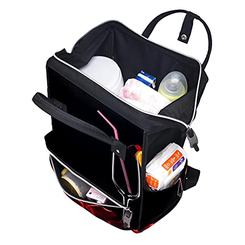 Bebida ilustração fralda sacolas mochila mamãe mochila de grande capacidade Bolsa de enfermagem de bolsa de enfermagem para cuidados com o bebê