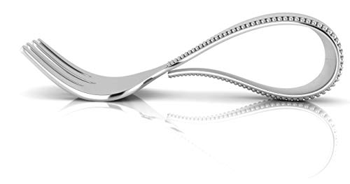 Miza Sterling Silver Piaded Loop Spoon Fork