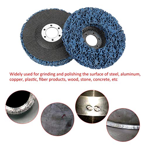 Roda de moagem de tira poli, 115 mm de diâmetro externo do cordão de nylon roda de tira poli resistência de desgaste azul para aço