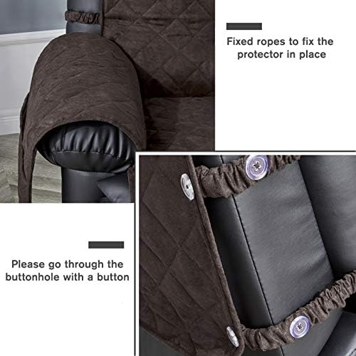 Capa de cadeira de reclinável de stonecrest - Casagem de reclinável microsteued Reclinner para animais de estimação, capa de reclinável