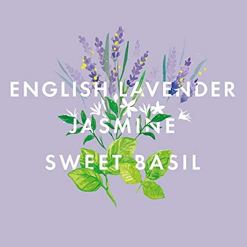 Neom Lavender, Jasmine e vela de manjericão, tamanho da viagem | Perfume para dormir | Vela de aromaterapia com petróleo essencial |
