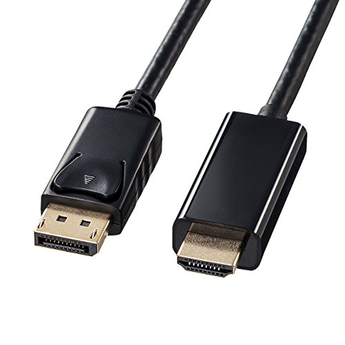 Sanwa Supply KC-DPHDA10 DisplayPort para cabo de conversor HDMI, preto, 3,3 pés