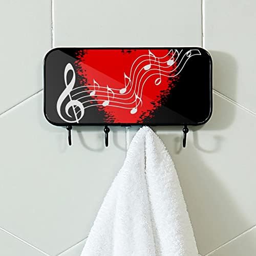 Suporte de toalheiro montado na parede Rack de toalha Decoração de banheiro decoração de roupão de casaco Roupas de música