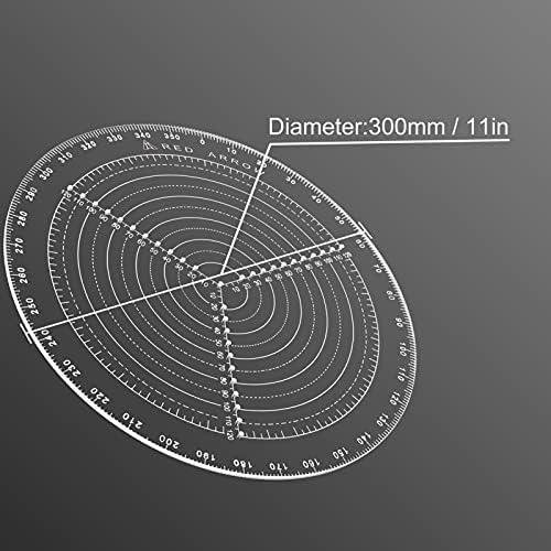 300 mm de 12 polegadas Diâmetro maior centers redondos Círculos de desenho de bússolas Círculos de torno de torno E WOODTURNERS Ideal para localizar o centro em toras e peças de estoque em geral funcionam bem em estoque redondo e quadrado