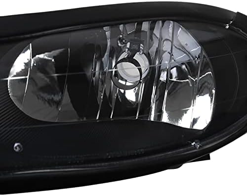 Spec-d Tuning Black Clear Fartes compatíveis com Chevy Camaro Z28 1998-2002 L+R Par de lâmpada de luz da cabeça da cabeça