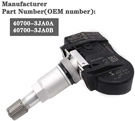 YISE-G1128 NOVO 4PCS 40700-3JA0A Monitor de pressão dos pneus Sistemas TPMS Sensor 407003JA0A para Nissan Infiniti