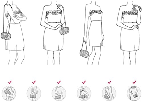 WYKDD Mulheres com sinocolção de shinestone de miçangas bolsa de bolsa de bolsa de embreagem de bolsa de noiva