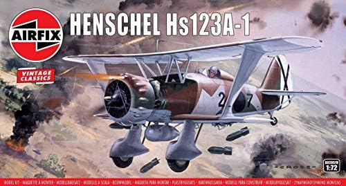 Airfix vintage clássicos henschel hs123a-1 1:72 kit de modelo de plástico da aviação militar da Segunda Guerra Mundial A02051V