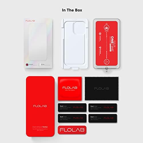FLOLAB NanoMour Case OnEtime Caso iPhone 12 Pro Max Ultra Clear Screen Protector O melhor vidro temperado do iPhone - durável,