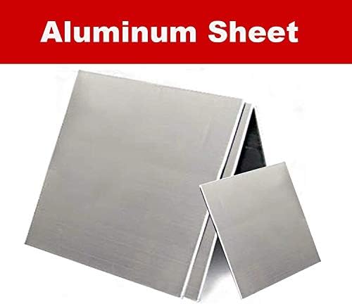 Espessura Yuesfz 1mm, 150 × 200/200 × 200mm, 6061 Folha de metal de placa de alumínio Fácil de polir, para artesanato e projetos de bricolage placa de latão