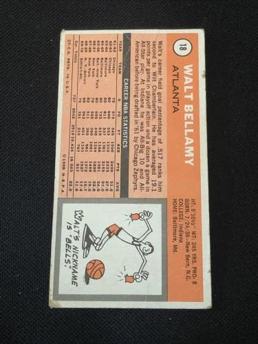 Walt Bellamy 1970-71 Topps assinado cartão autografado #18 Atlanta Hawks - Basketball cortou cartões autografados