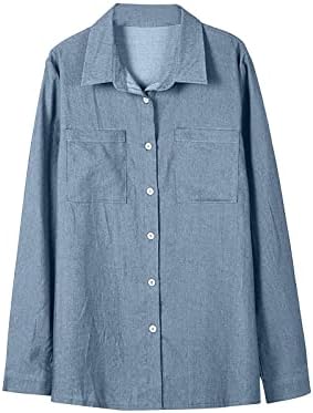 Camisas de jeans de cllios para mulheres botões modernos de manga comprida túnica de túnica solta túnica azul jean shirts women women times jeans camisa