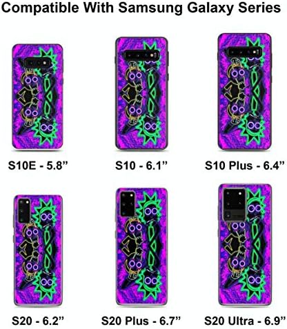 Neon Morty Rick Caixa Telefone Compatível com iPhone 14 Pro Max Mini 13 12 11 X Xs XR 8 7 6s Plus Galaxy Note S9 S10 S20 S21 Ultra