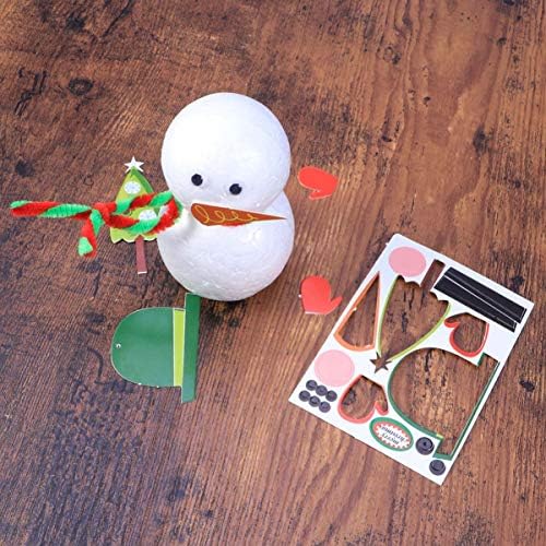 Acessórios para jogadores de peças tendycoco 1 conjunto de jogos de neve de espuma de Natal DIY Conjunto de boneco de neve fazendo kit de artesanato Decorações de jardim de infância de Natal Toys Acessórios