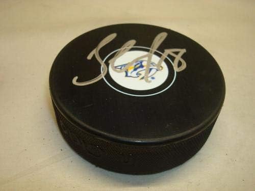 James Neal assinou o Nashville Predators Hockey Puck autografado 1a - Pucks autografados da NHL