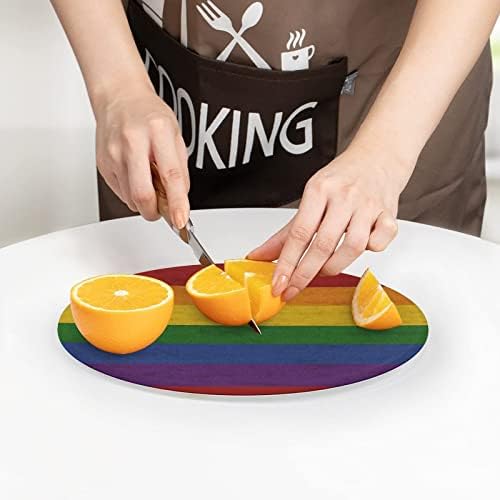 Blocos de corte de bandeira do orgulho LGBT Bandeja de tapetes de corte de vidro temperado bandeja de comida para presente de cozinha em casa