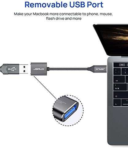 Adaptador USB C para USB [2 pacote], Jsaux USB tipo C Masculino para USB 3.0 OTG Feminino Thunderbolt3 para USB Adaptador