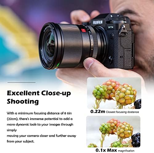 Viltrox 13mm f1.4 f/1.4 Sony e lente de montagem, lente principal de grande angular APS-C AF para a Sony E-Mount Cameras ZV-E10 A600 A6600 A6100 A6000 A7