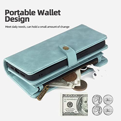 Twohead projetado para iPhone 14 Caixa de carteira com porta -cartão, Caso Magnético de Iphone 14 destacável com carteira