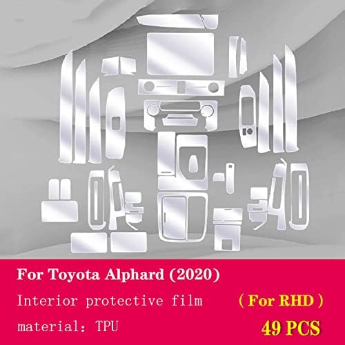 Console de Interior do Carro GZGZ Console Transparente TPU Filme Proteção, para Toyota Alphard 2015-2020