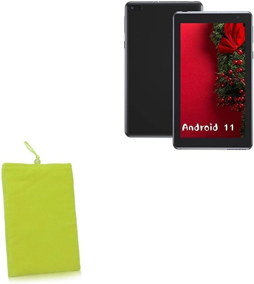 Caixa de onda de caixa compatível com Android 11.0 comprimido BYAndby Byq2 - bolsa de veludo, manga de saco de tecido de veludo macio com cordão para o Byandby Android 11.0 comprimido BYQ2 - OLIVE GREEN