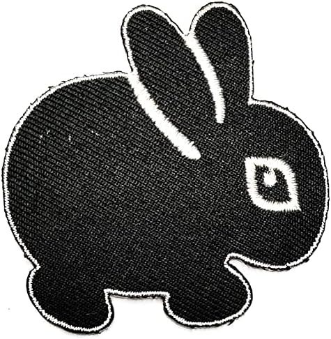 Kleenplus 3pcs. Black Bunny Rabbit Cartoon Moda Patch Rabbit Better Craft Patches Applique Diy Aplique Bordado Costura