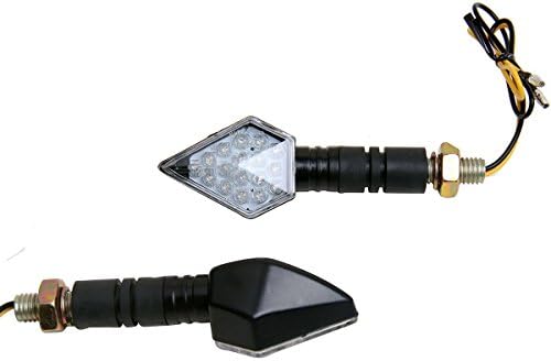 Motortogo Black LED motocicleta Longa Turn Signals Mini 3D Diamond LED Turn Signals Lights Blinkers Compatível para 2008