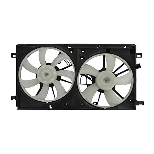 Rareelectrical New Dual Radiator and Condenser Fan Compatible with Toyota Prius Two ECO 16-17 16361-37070 16711-37160