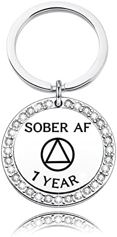 Presentes de sobriedade Soberchain AF AF A Diary Lembrete Jóias Alcoólicas Alcoólatras AA Chave de Chaves Presente
