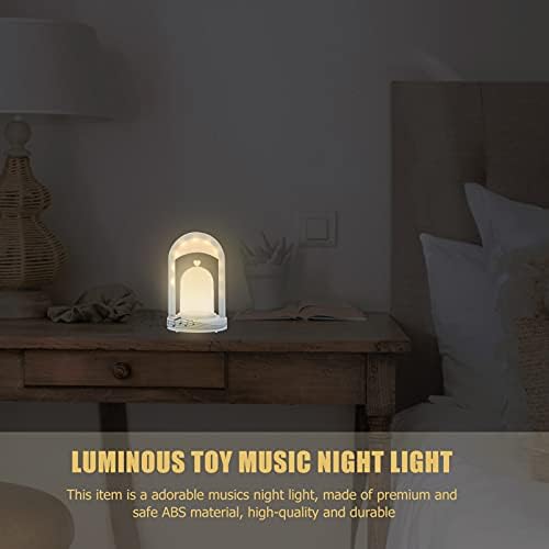 Lâmpada de mesa do Balacoo LED 1 conjunto Night Night Light Musical Night Night Light Growing Nursery Lamp Battery