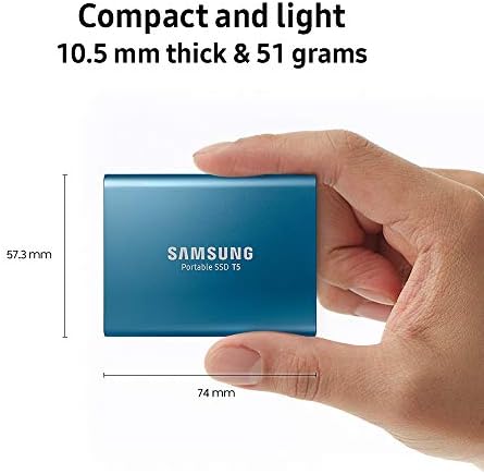 Samsung T5 SSD portátil 1TB - até 540MB/S - USB 3.1 Drive de estado sólido externo, preto