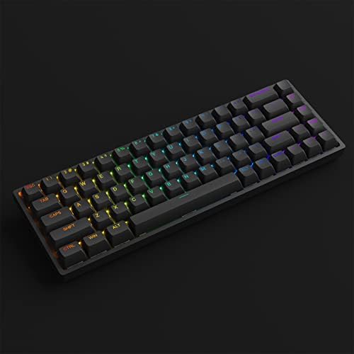 Akko 3068S 65% Teclado mecânico de swappable Hot Swappable Black, teclado RGB Rainbow Wired Gaming com o perfil ASA perfil