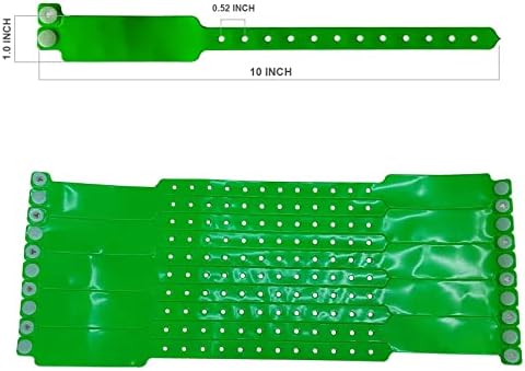 Renyi 100 Pack Plástico Plástico - pulseiras coloridas para eventos, faixas de pulso vinil de festa para o Blacklight Party Event Nightclubs Bars Park