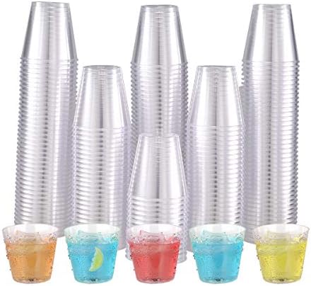 500 copos de tiro de plástico 2 onças Copas descartáveis-2Couco Tiro de cilados de plástico copo de plástico ideal para