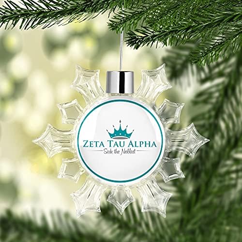 Zeta Tau Alpha Sororidade Snowflake Árvore de Natal Decoração de Ornamento para a Tree Party Home Home Holiday Decor