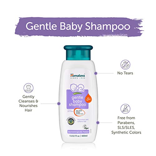 Shampoo de bebê gentil do Himalaia para cabelos macios e umidade calmante, 13,53 oz
