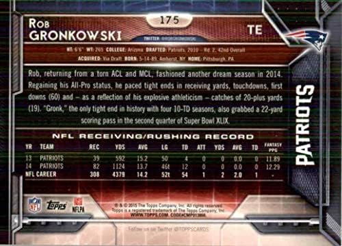 Rob Gronkowski 2015 Topps NFL Football Series Card 175 M