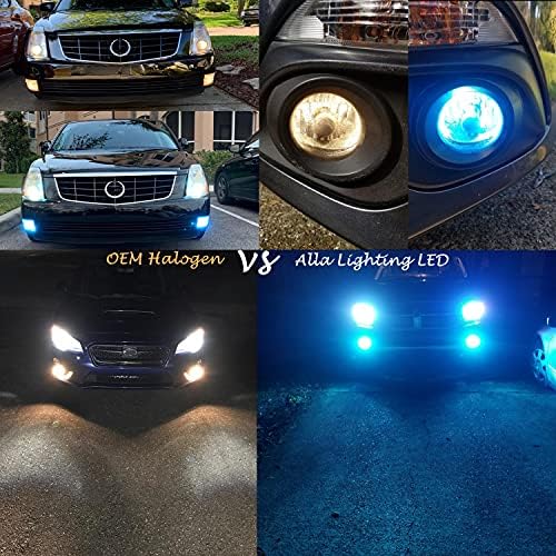 Iluminação Alla 3600lm H16 H8 H11 LUZES DE NEVELHA LED BULS, 8000K GELO AZUL 12V ETI 56-SMD DRL Substituição para carros, caminhões, Xtreme Super Bright