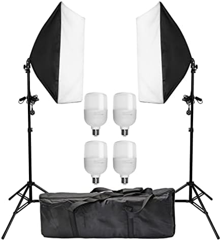 PBKinkm Photography Photo Studio Light Kit 50*70cm Softbox 4x25w LED lâmpada com cenário de fundo para fotografia de fotografia