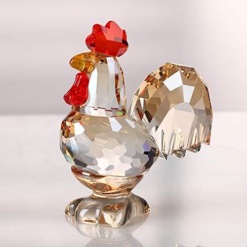 Presentes de ornamento de estatuetas colecionáveis ​​de galo de cristal